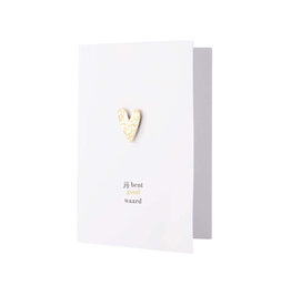 Zusss Wenskaart met magneet 'Jij bent goud waard'