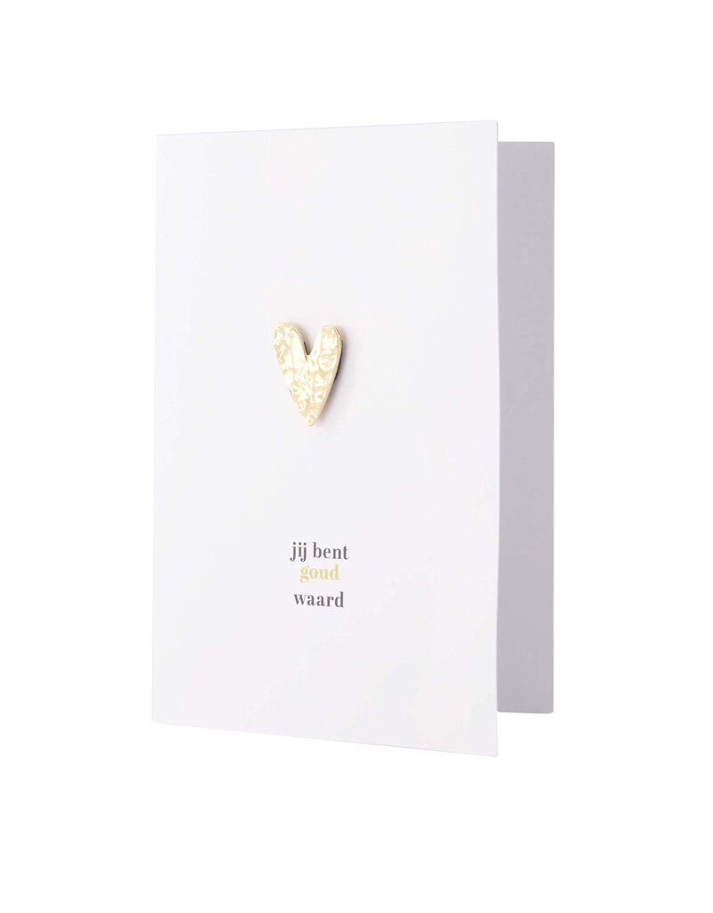 Zusss Wenskaart met magneet 'Jij bent goud waard'