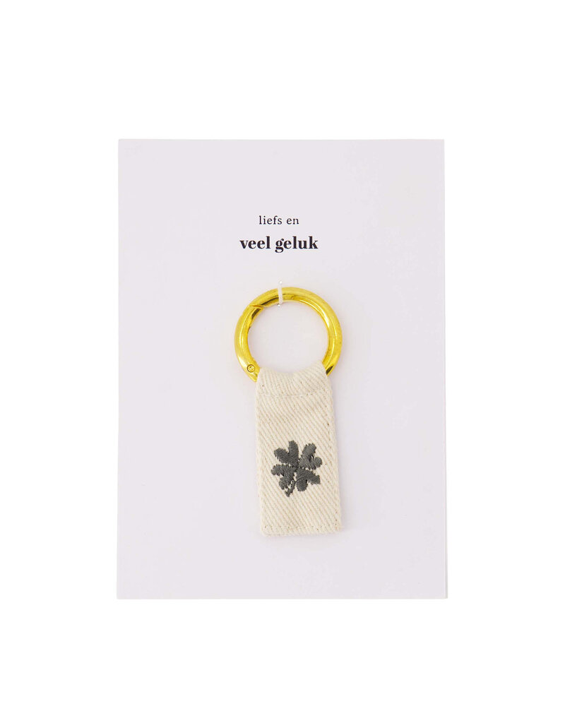 Zusss Kaart met sleutelhanger 'liefs en veel geluk'