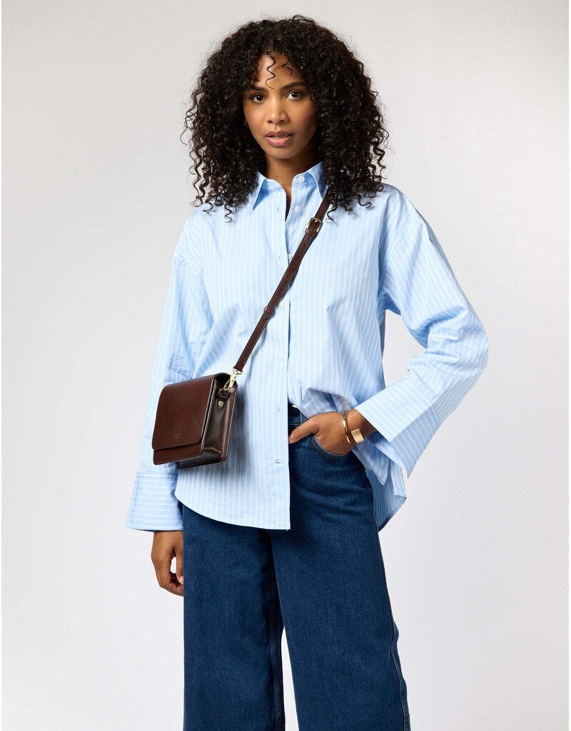 O MY BAG Audrey Mini Dark Chocolate Classic Leather