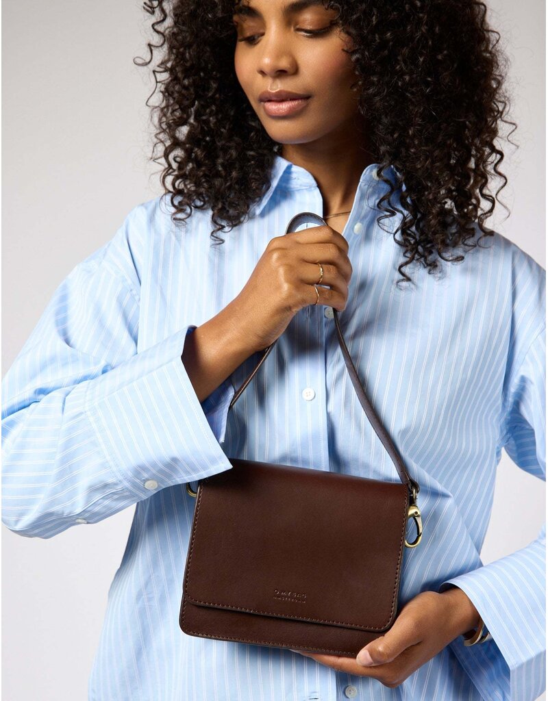 O MY BAG Audrey Mini Dark Chocolate Classic Leather
