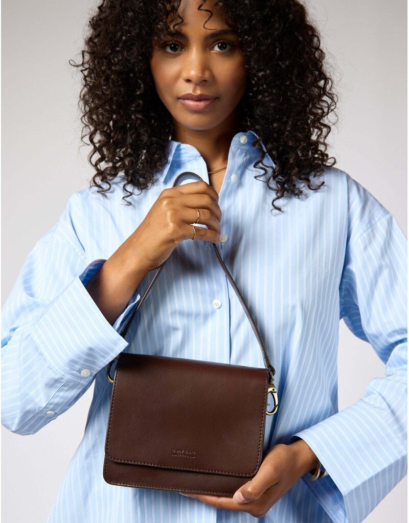 O MY BAG Audrey Mini Dark Chocolate Classic Leather