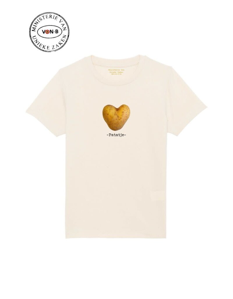Ministerie van Unieke Zaken T-shirt Kids 'Patatje' - natural raw