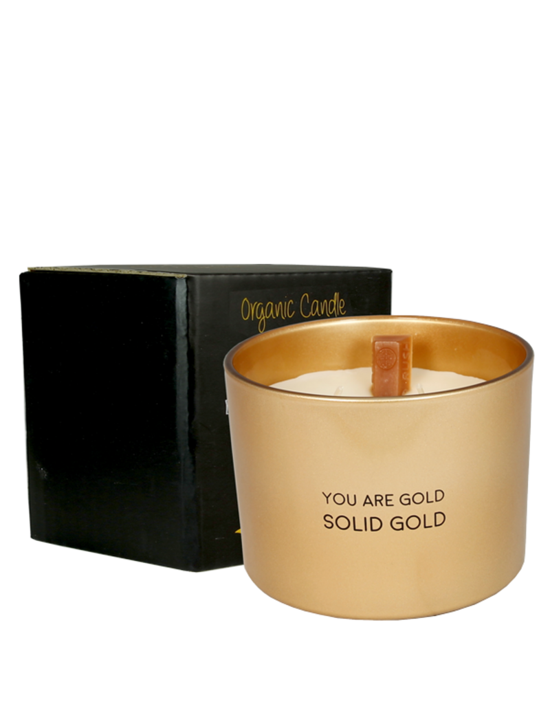 My Flame Lifestyle Geurkaars - 'You are gold, solid gold' - goud