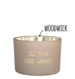 My Flame Lifestyle Geurkaars 'Jij bent goud waard'