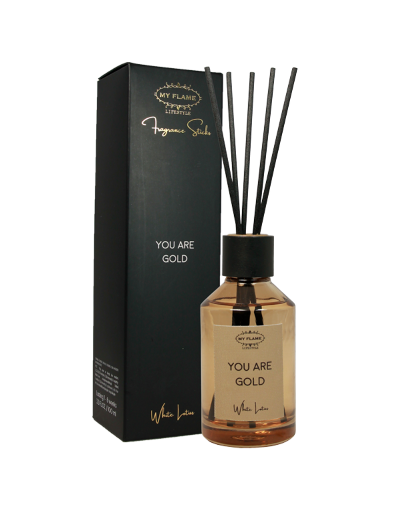 My Flame Lifestyle Geurstokjes - 'You are gold'