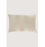 Zusss Kussen met streep in katoen/velvet 60x40cm - zandkleur