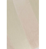 Zusss Kussen met streep in katoen/velvet 60x40cm - zandkleur