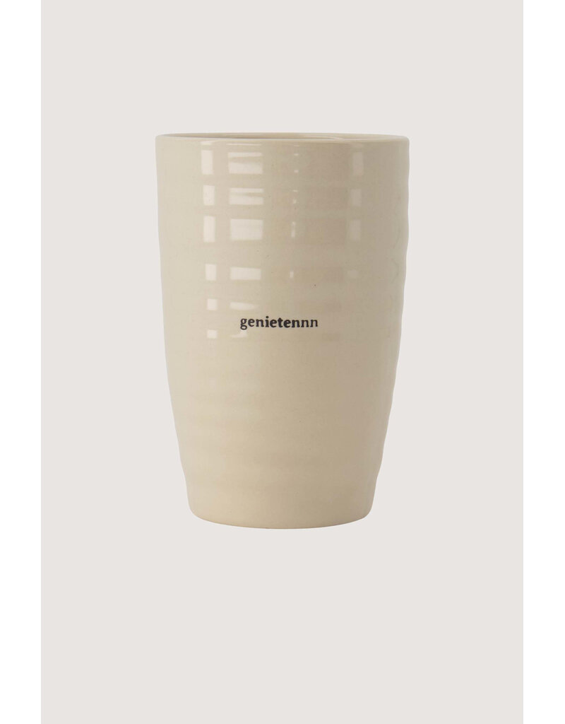 Zusss Grote mok 'genietennn' - zandkleur