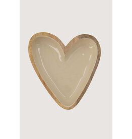 Zusss Houten kom hartje - zandkleur