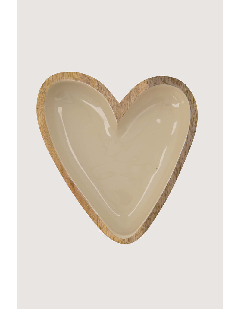 Zusss Houten kom hartje - zandkleur
