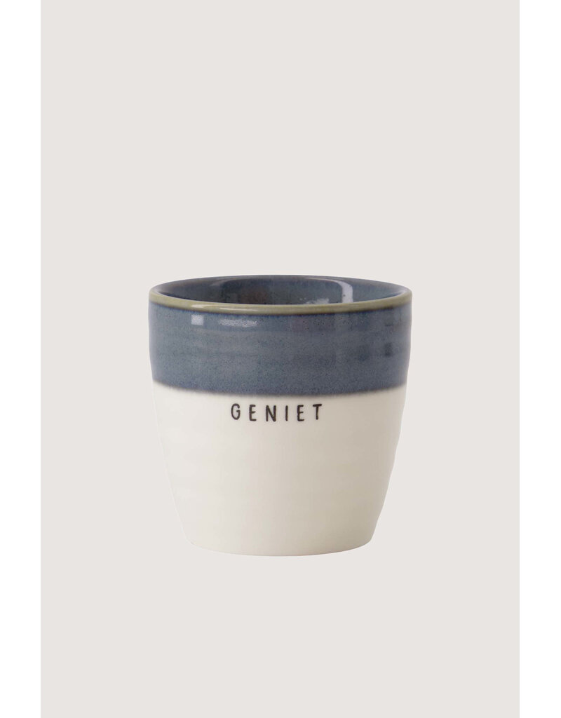 Zusss Espressomok 'Geniet' - blauw