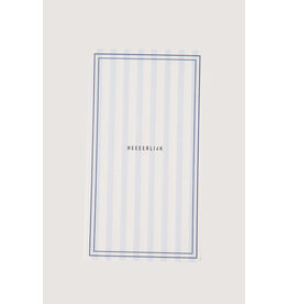 Zusss Servetten met lichtblauwe streepjes 'Heeeerlijk' - 15 st