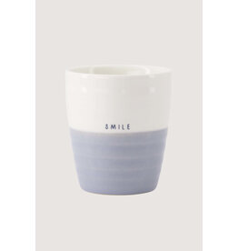 Zusss Koffiemok 'Smile' - lichtblauw