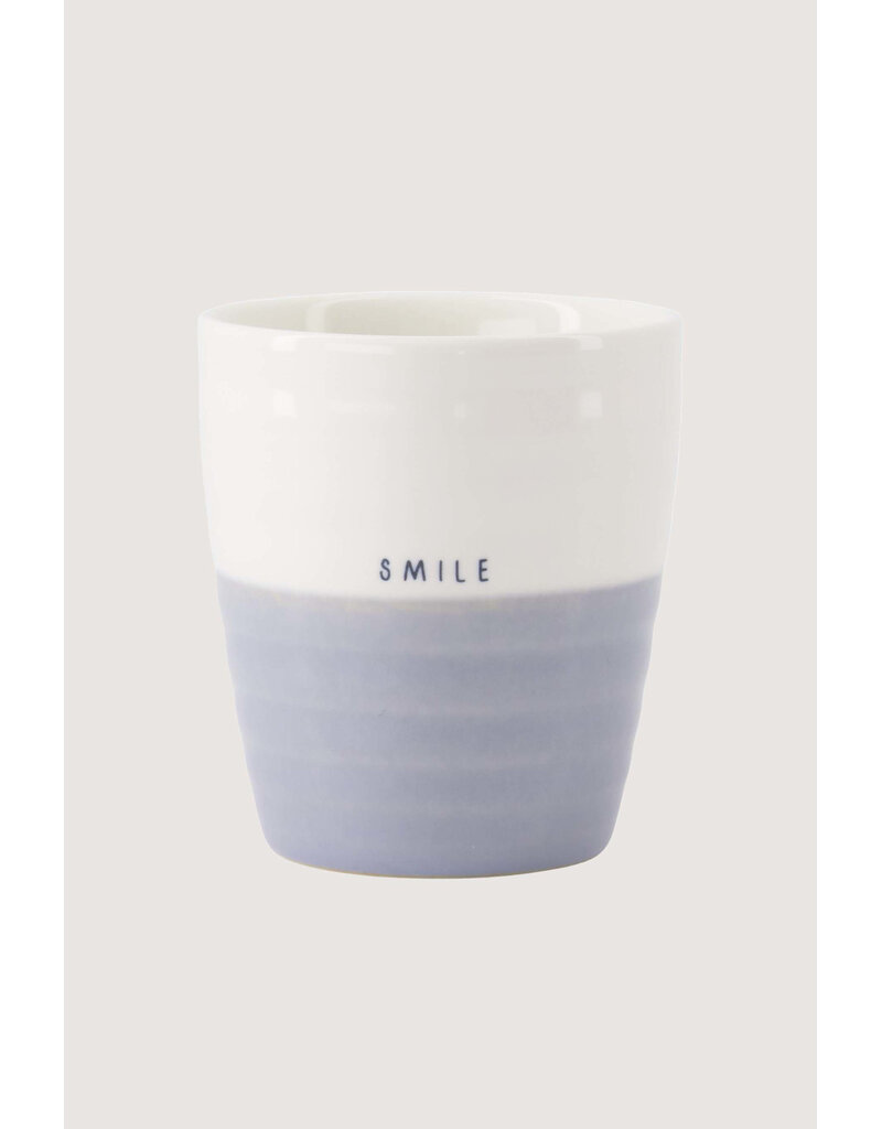 Zusss Koffiemok 'Smile' - lichtblauw