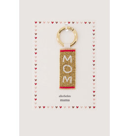 Zusss Sleutelhanger 'Mom'  op kaartje met 'allerliefste mama'