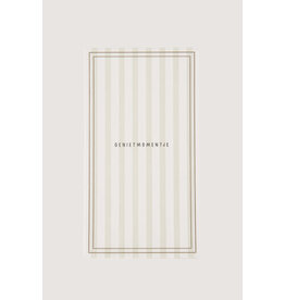 Zusss Servetten met grijze streepjes 'Genietmomentje' - 15 st