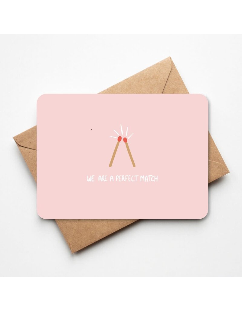 Buro Allure Wenskaart - we are a perfect match