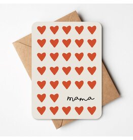 Buro Allure Wenskaart - Mama  - hartjes