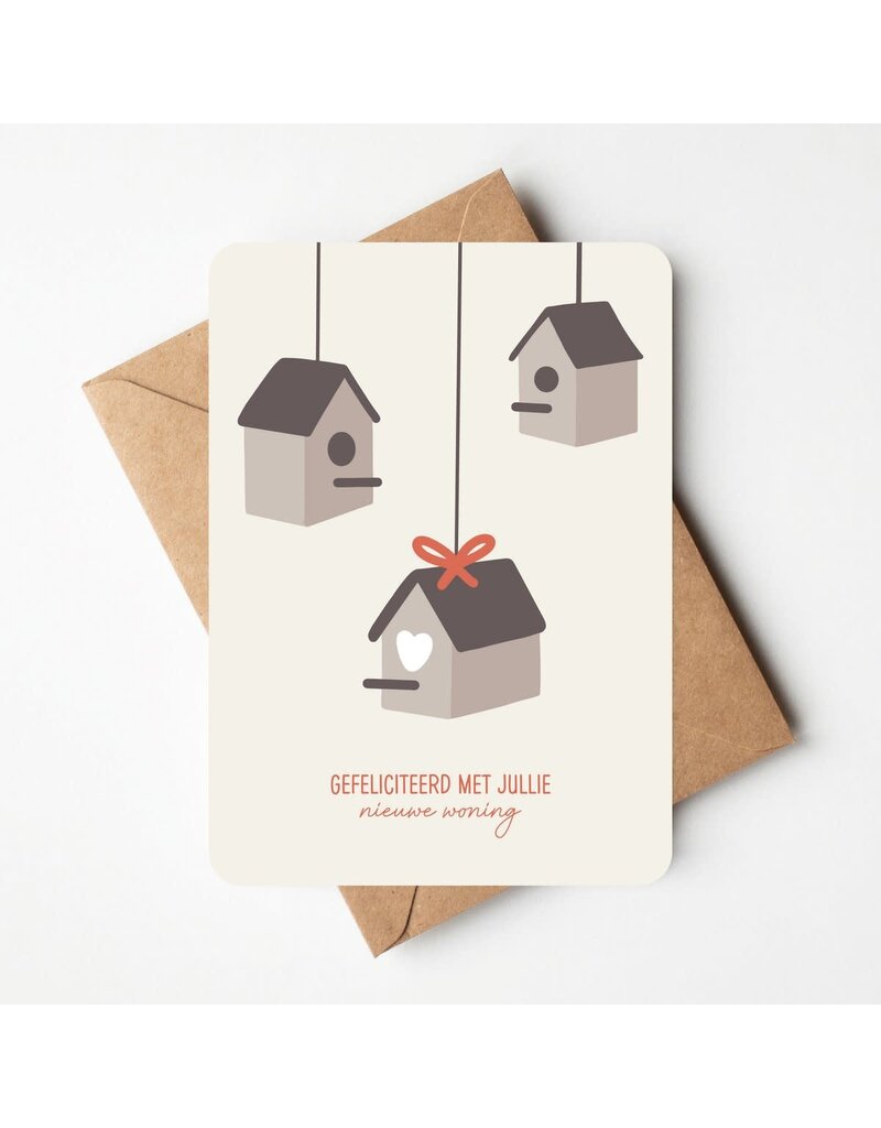 Buro Allure Wenskaart - Gefeliciteerd met jullie nieuwe woning