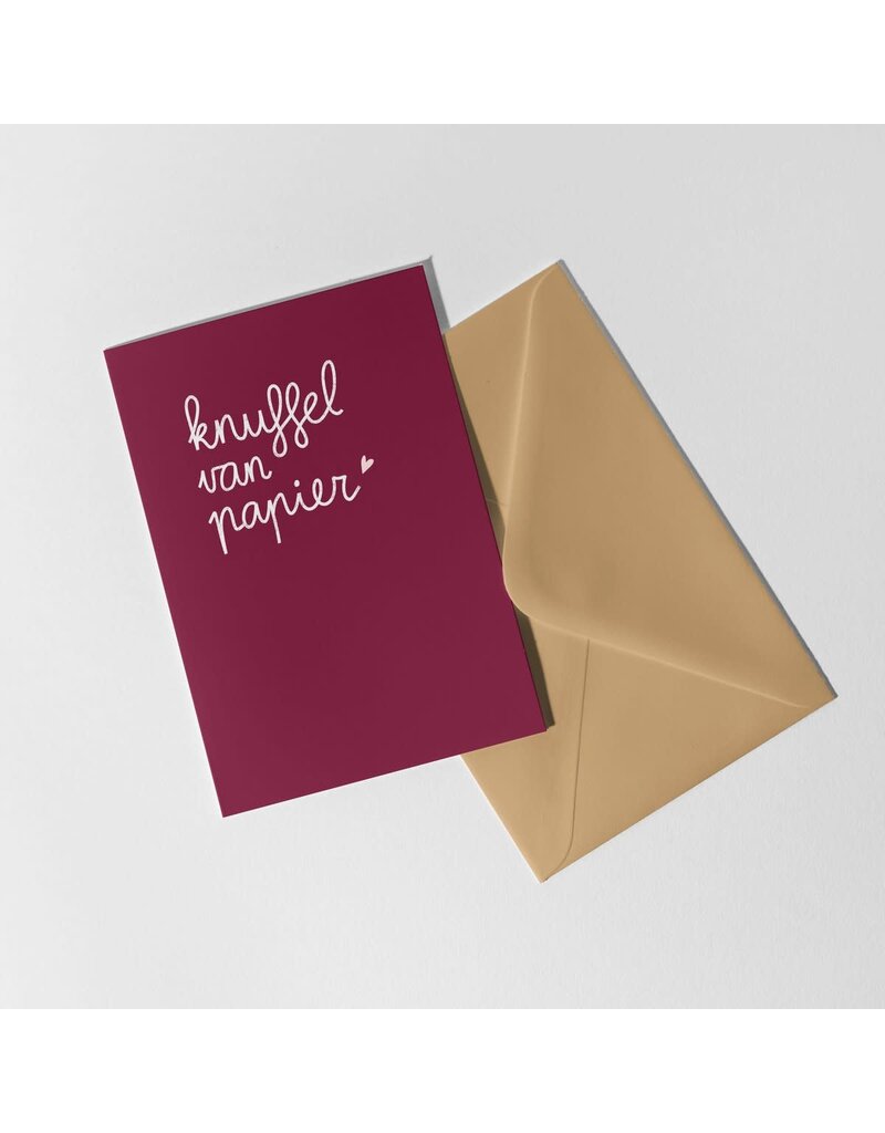 Dujojo Wenskaart - Knuffel van papier