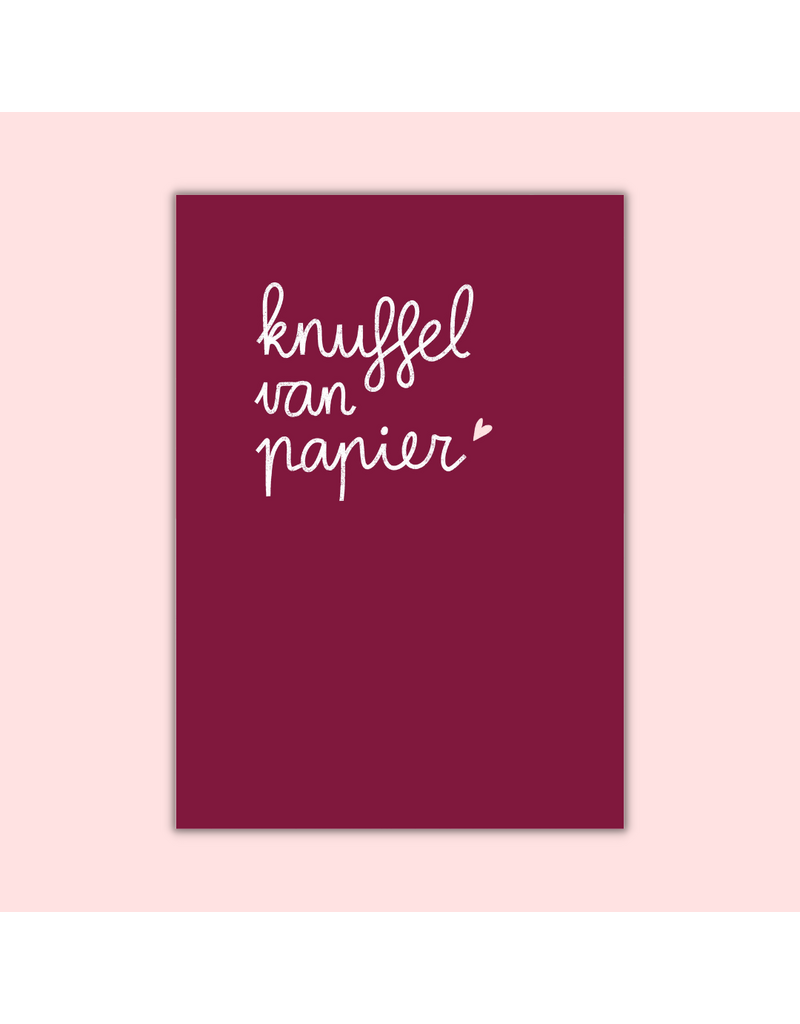 Dujojo Wenskaart - Knuffel van papier