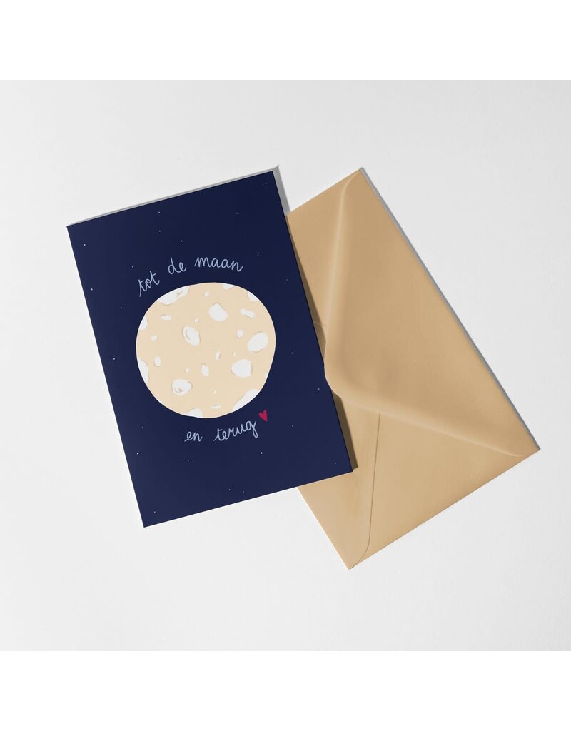 Dujojo Wenskaart - tot de maan en terug