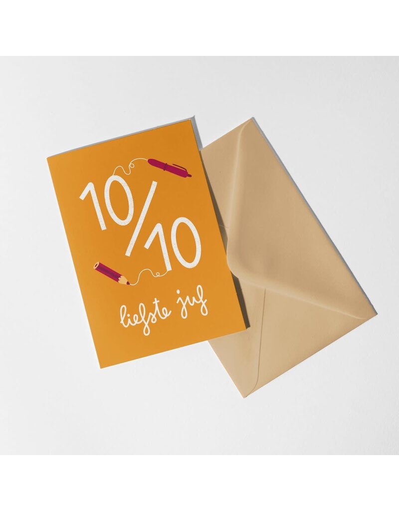 Dujojo Wenskaart - 10/10 liefste juf