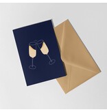 Dujojo Wenskaart - Toost met champagne