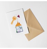 Dujojo Wenskaart - Huisje aan sleutelhanger