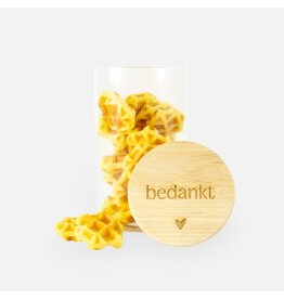 Amato Gifts Glazen voorraadpot 'Bedankt' (zonder koekjes :-))