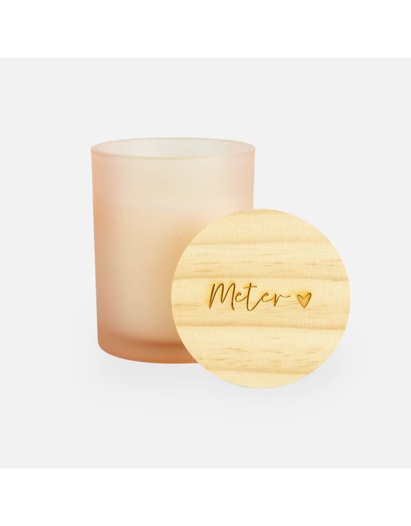 Amato Gifts Geurkaars met houten deksel 'Meter'