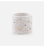 Amato Gifts Terrazzo bloempotje wit (zonder plantje)