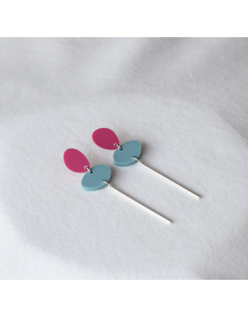 Studio Nok Nok Oorstekers Mellow 07 - silver plated