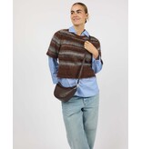 O MY BAG Leo Mini Twisted Handle - Chocolate Soft Grain Leather