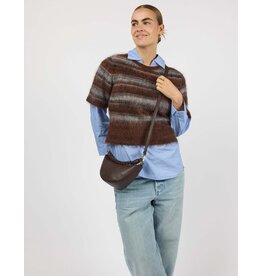 O MY BAG Leo Mini Twisted Handle - Chocolate Soft Grain Leather