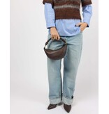 O MY BAG Leo Mini Twisted Handle - Chocolate Soft Grain Leather