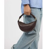O MY BAG Leo Mini Twisted Handle - Chocolate Soft Grain Leather