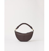 O MY BAG Leo Mini Twisted Handle - Chocolate Soft Grain Leather