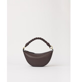 O MY BAG Leo Mini Twisted Handle - Chocolate Soft Grain Leather