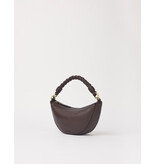 O MY BAG Leo Mini Twisted Handle - Chocolate Soft Grain Leather