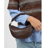 O MY BAG Leo Mini Twisted Handle - Chocolate Soft Grain Leather