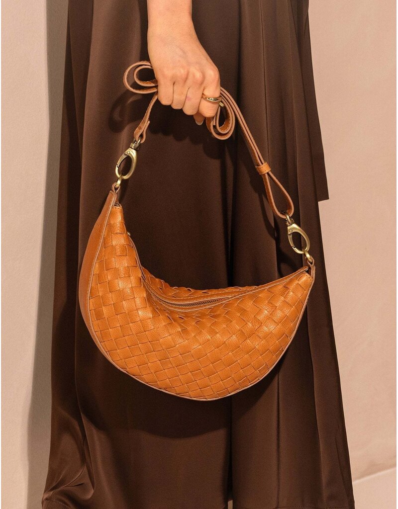 O MY BAG Leo Midi - Wild Oak Woven Soft Grain Leather