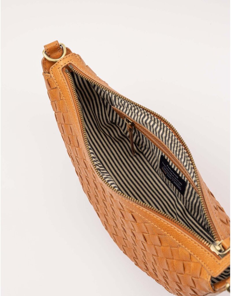 O MY BAG Leo Midi - Wild Oak Woven Soft Grain Leather
