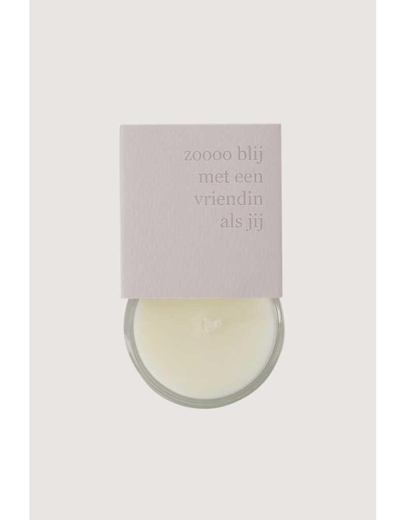 Zusss Geurkaarsje in wikkel 'Zooo blij met een vriendin als jij'