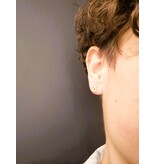 Katwalk Zilver Verguld zilver oorsteker -open knoop