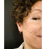 Katwalk Zilver Verguld zilver oorsteker - ringen - fijne golf