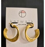 Katwalk Zilver Vergulde oorring-steker - set van 3