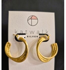 Katwalk Zilver Vergulde oorring-steker - set van 3