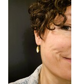 Katwalk Zilver Verguld zilver oorhanger - bladvormig kuipje